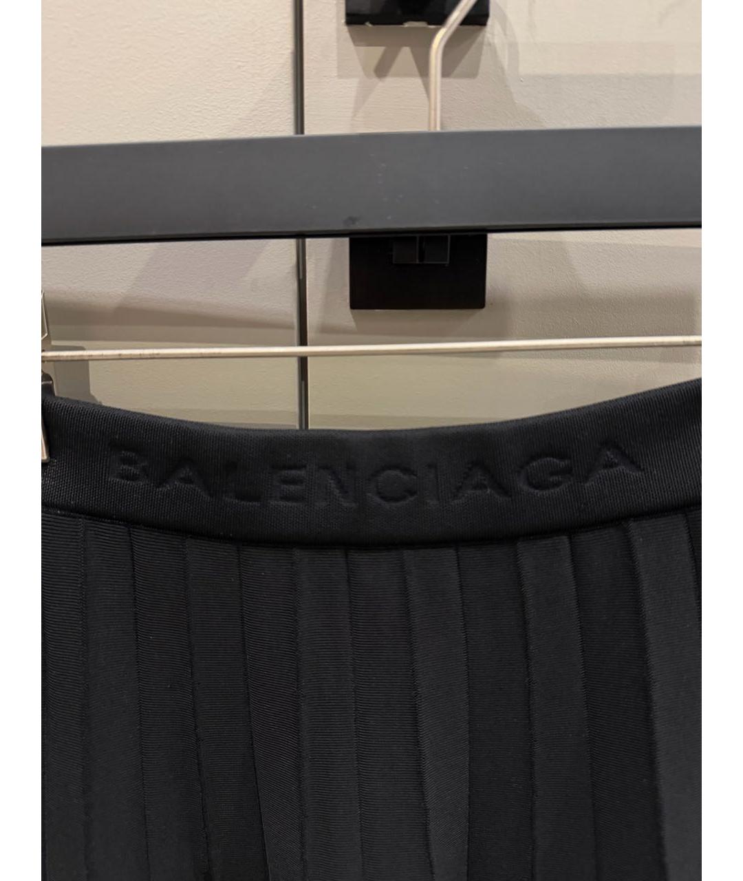 BALENCIAGA Черная вискозная юбка миди, фото 3