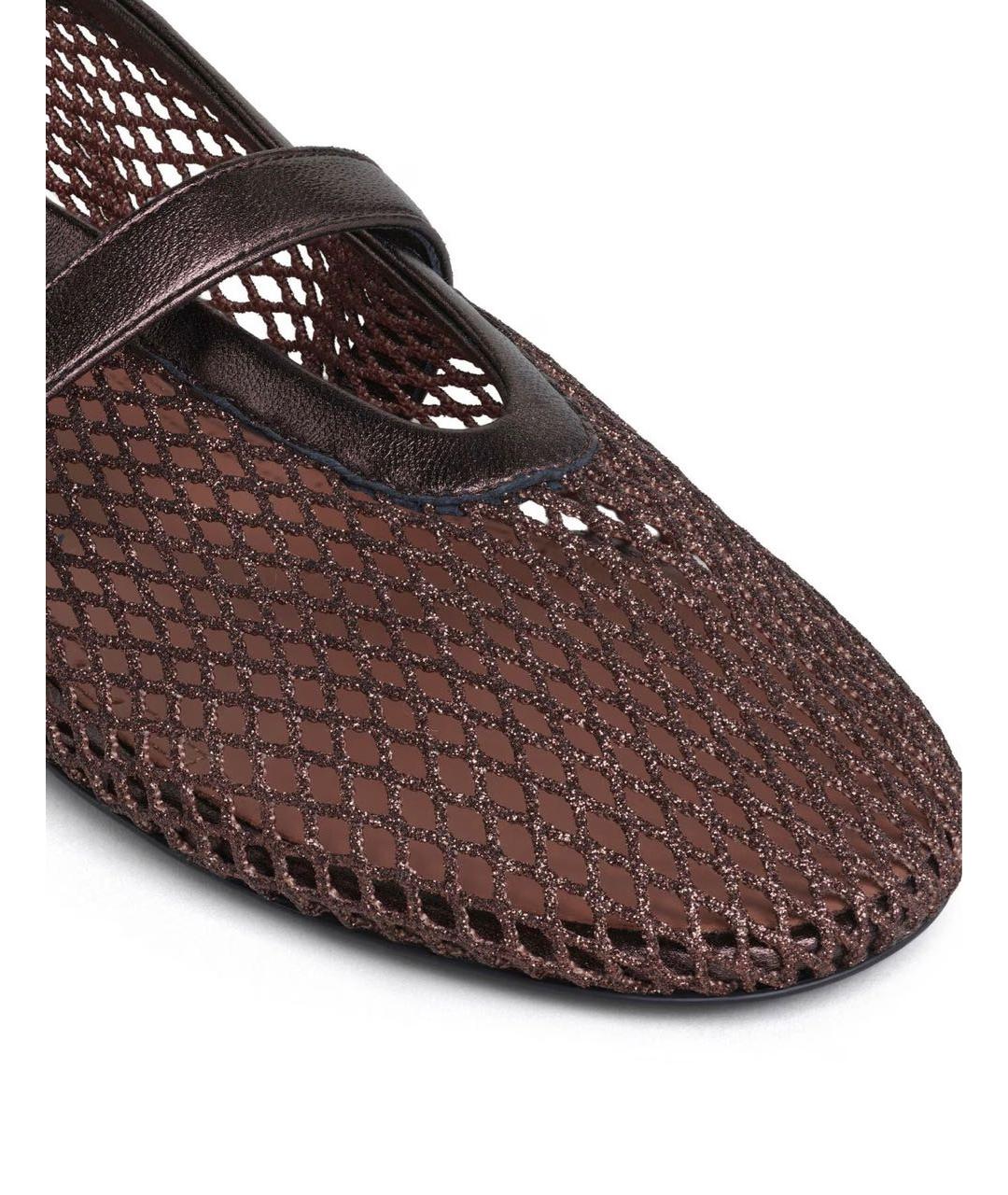 ALAIA Коричневые кожаные балетки, фото 3