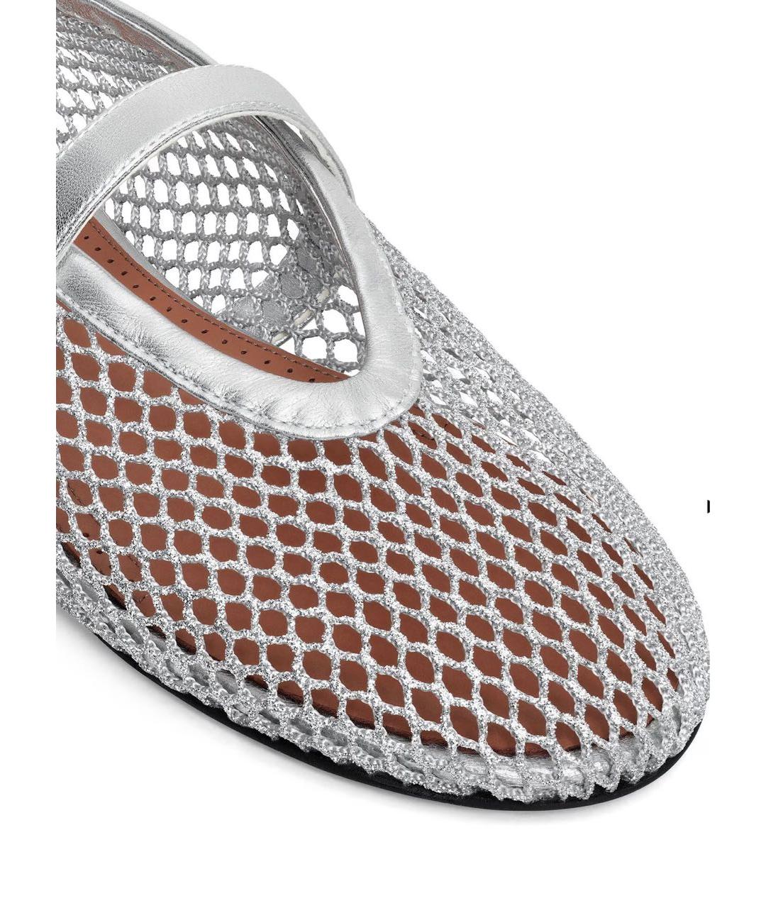 ALAIA Серебряные кожаные балетки, фото 3