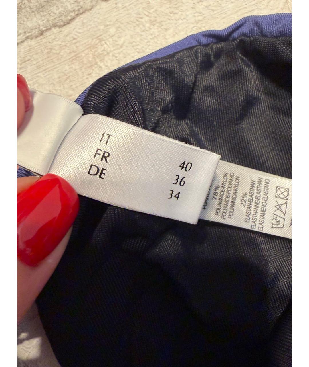 LA PERLA Темно-синий полиамидовый купальник, фото 4