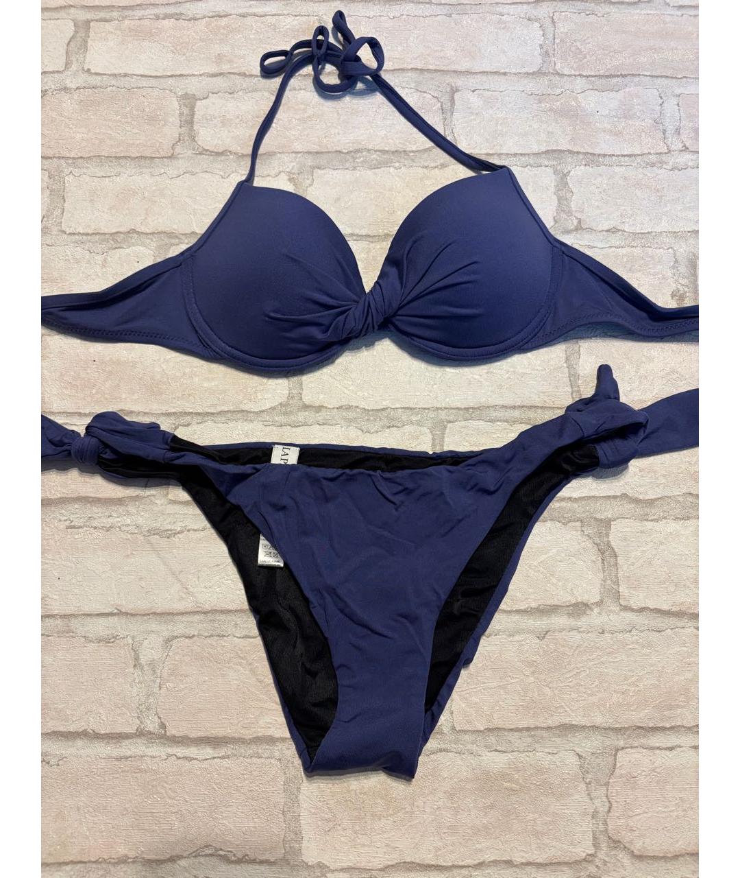 LA PERLA Темно-синий полиамидовый купальник, фото 8