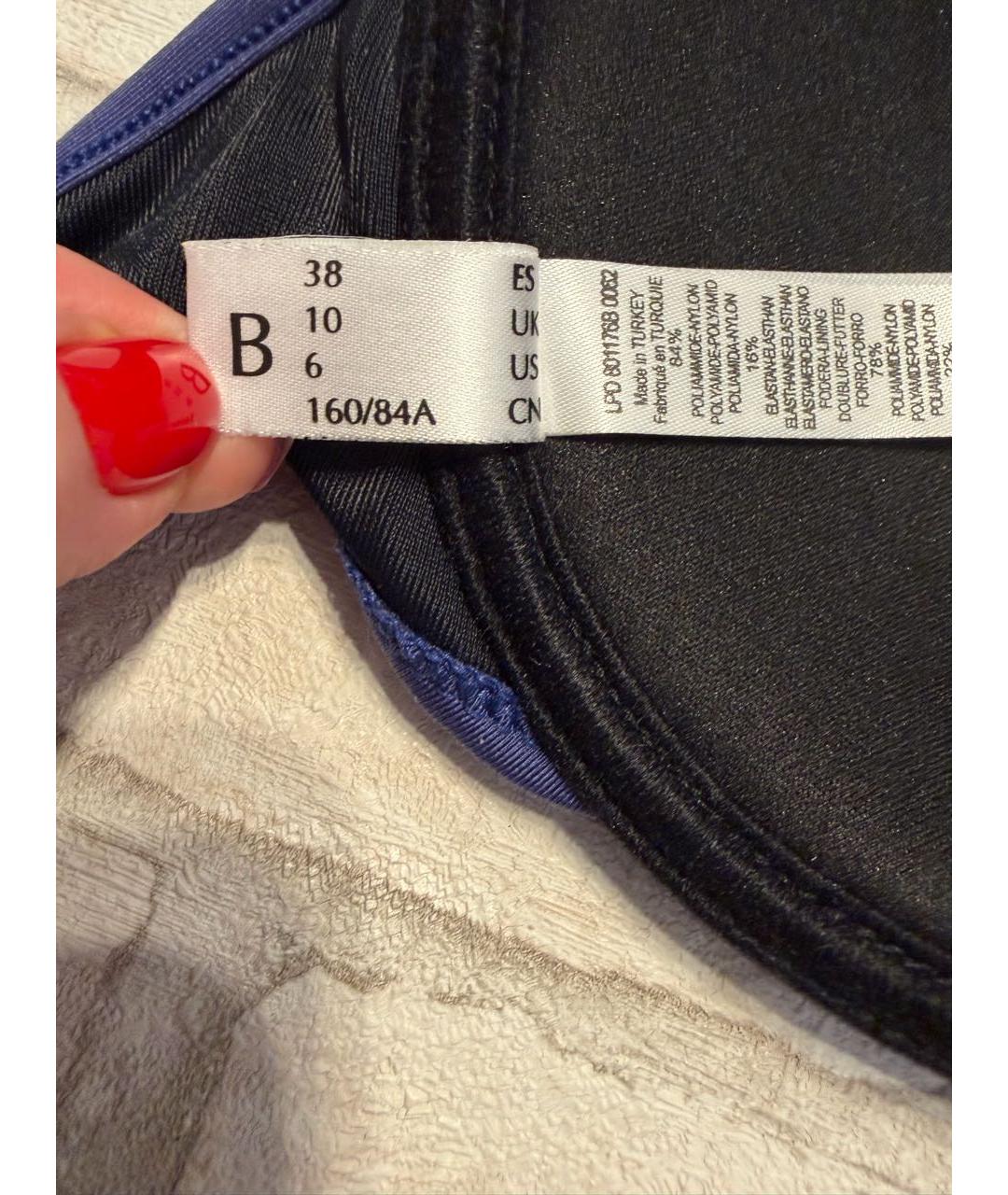 LA PERLA Темно-синий полиамидовый купальник, фото 5