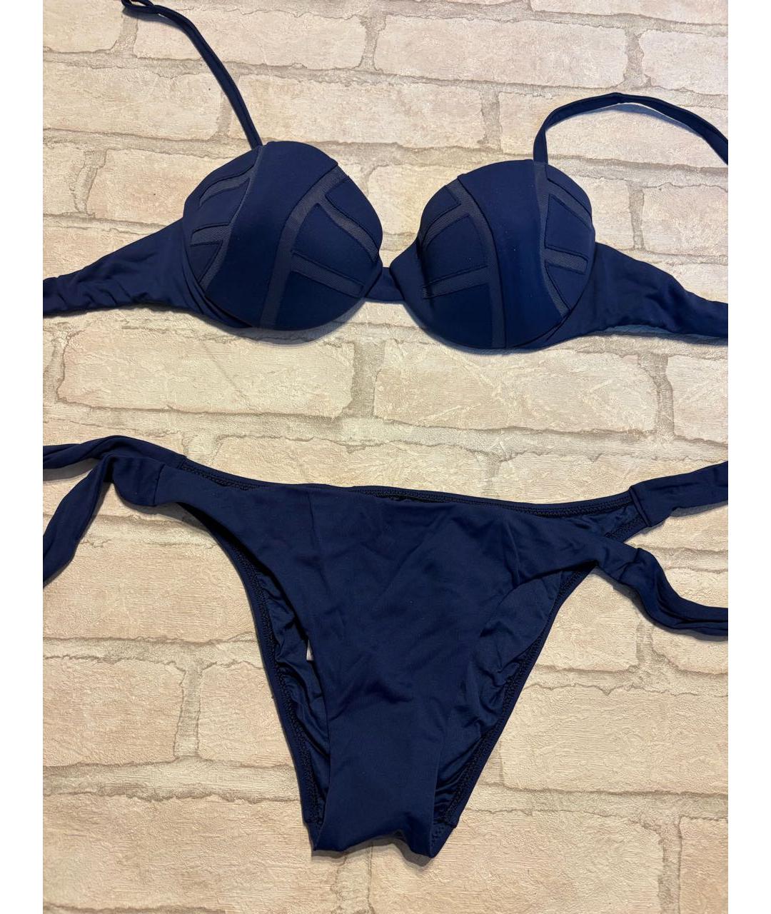 LA PERLA Темно-синий полиамидовый купальник, фото 9