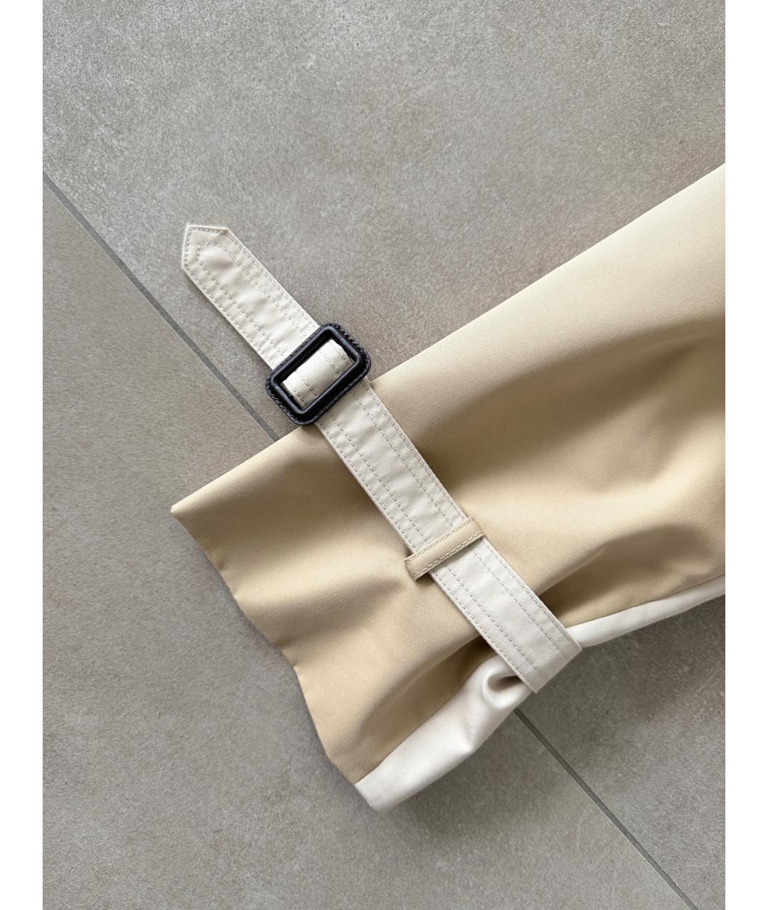 WEEKEND MAX MARA Бежевый хлопковый тренч/плащ, фото 2