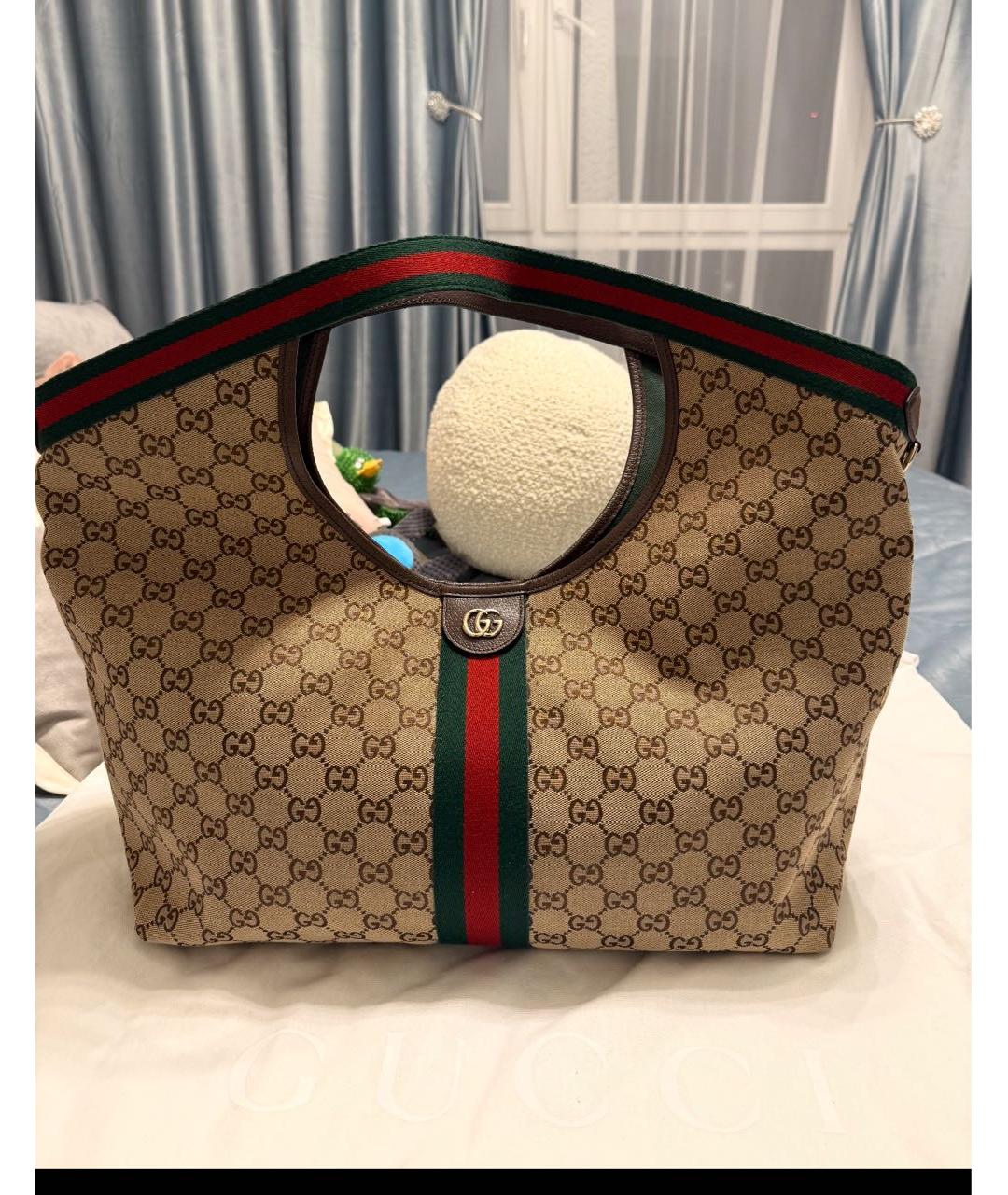 GUCCI Коричневая сумка тоут, фото 4