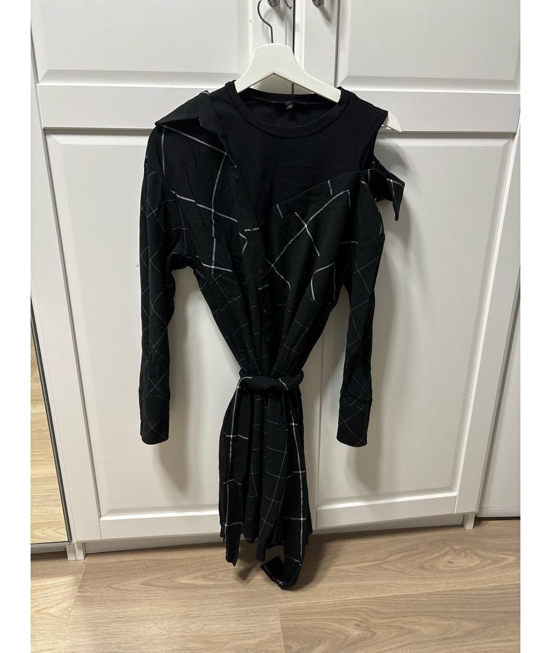 MAJE Черное полиэстеровое повседневное платье, фото 4