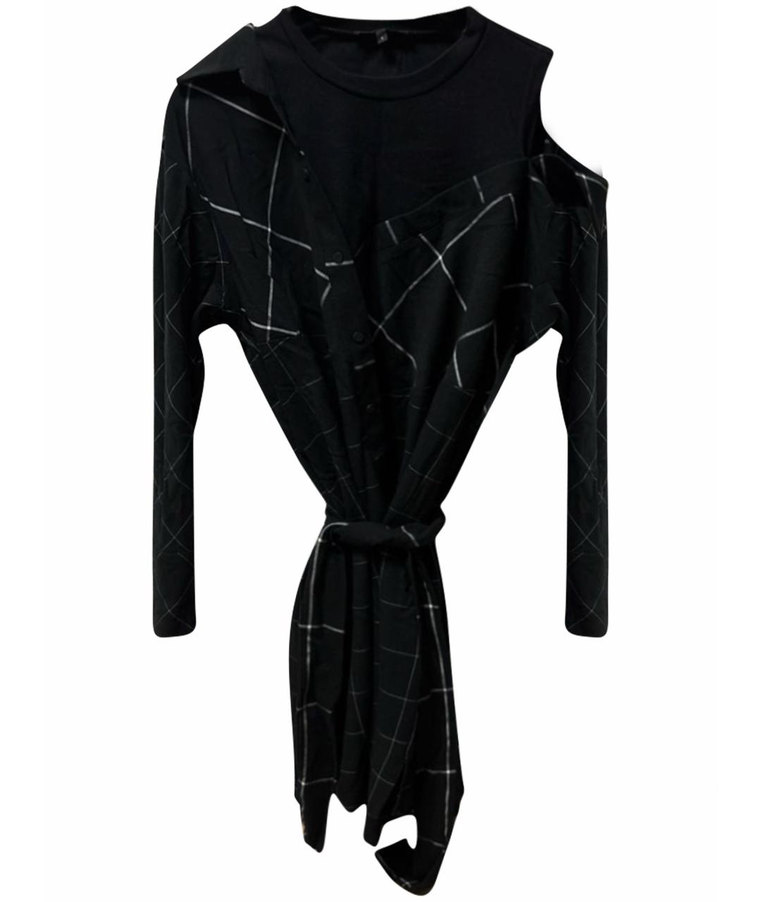 MAJE Черное полиэстеровое повседневное платье, фото 1