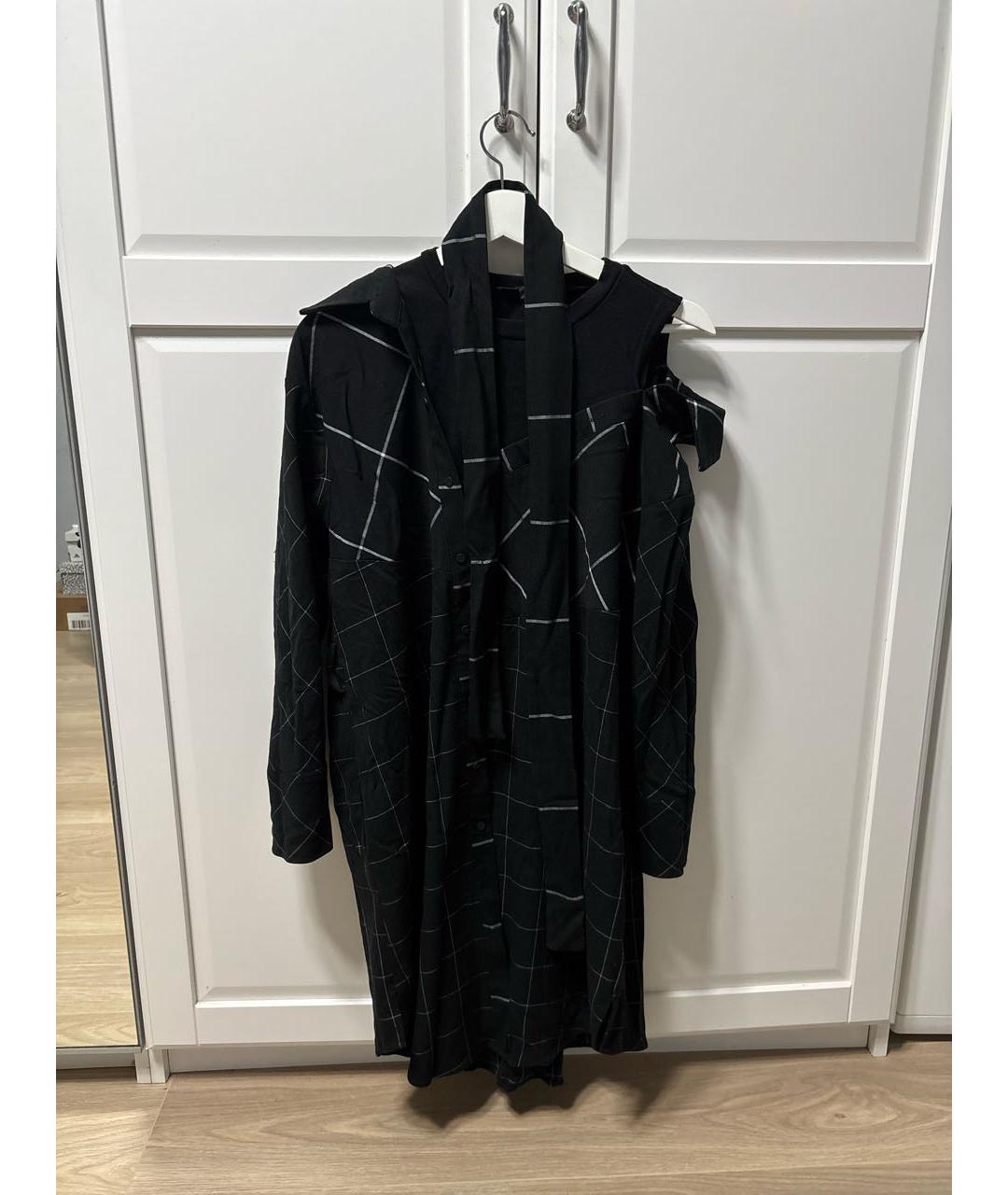 MAJE Черное полиэстеровое повседневное платье, фото 3