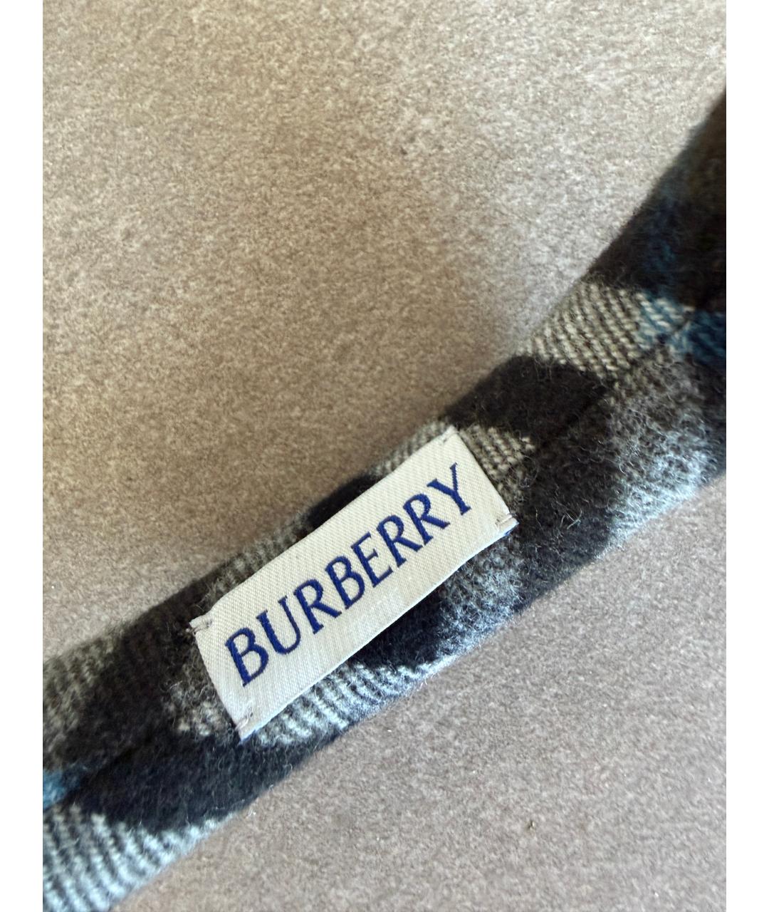 BURBERRY Хаки шерстяные наушники, фото 2