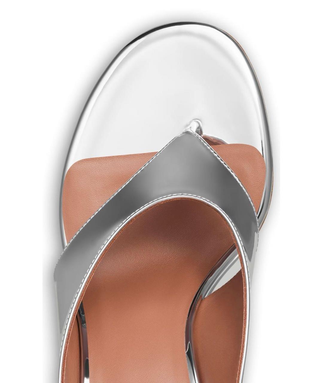 ALAIA Серебряные кожаные мюли, фото 4