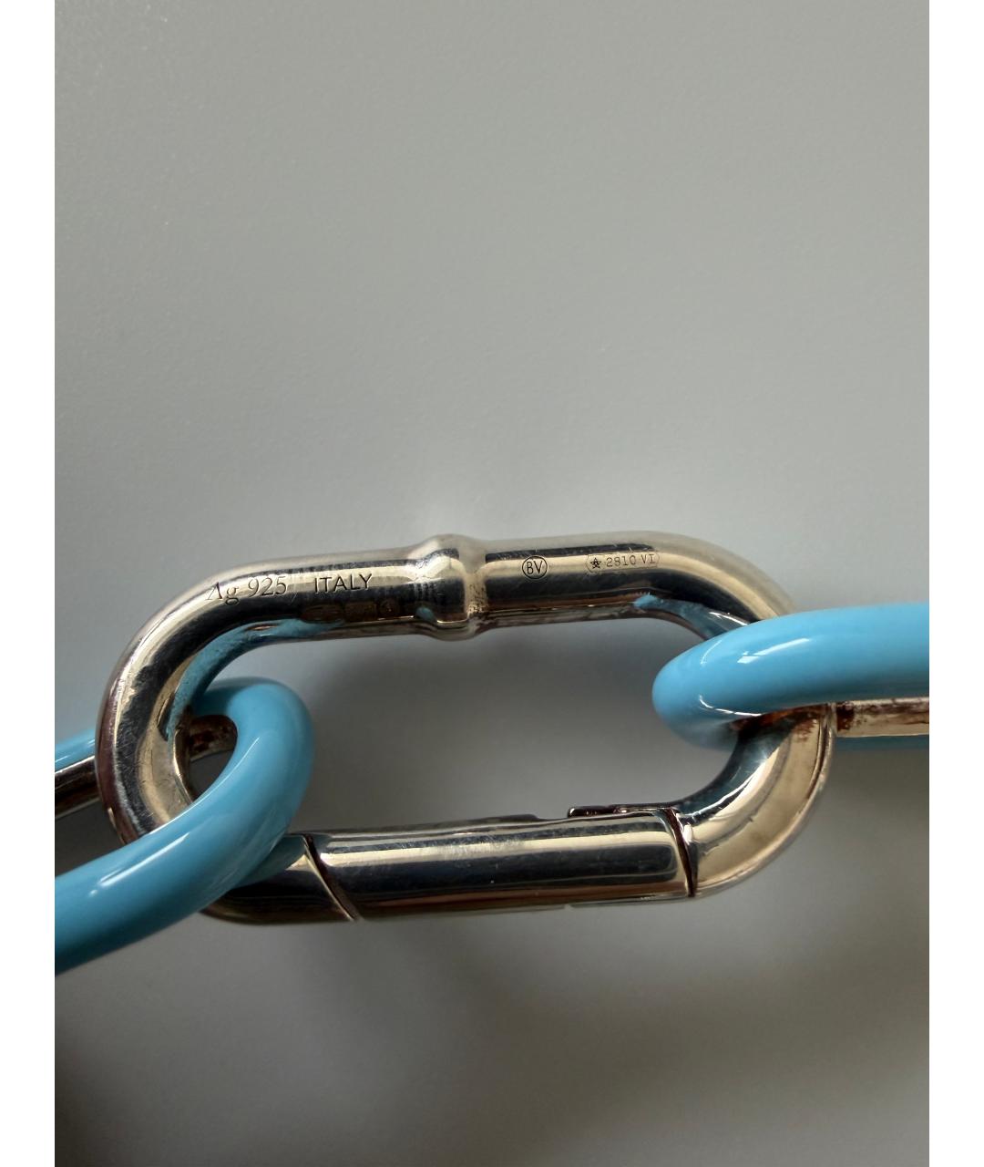 BOTTEGA VENETA Серебряное серебряное колье, фото 4