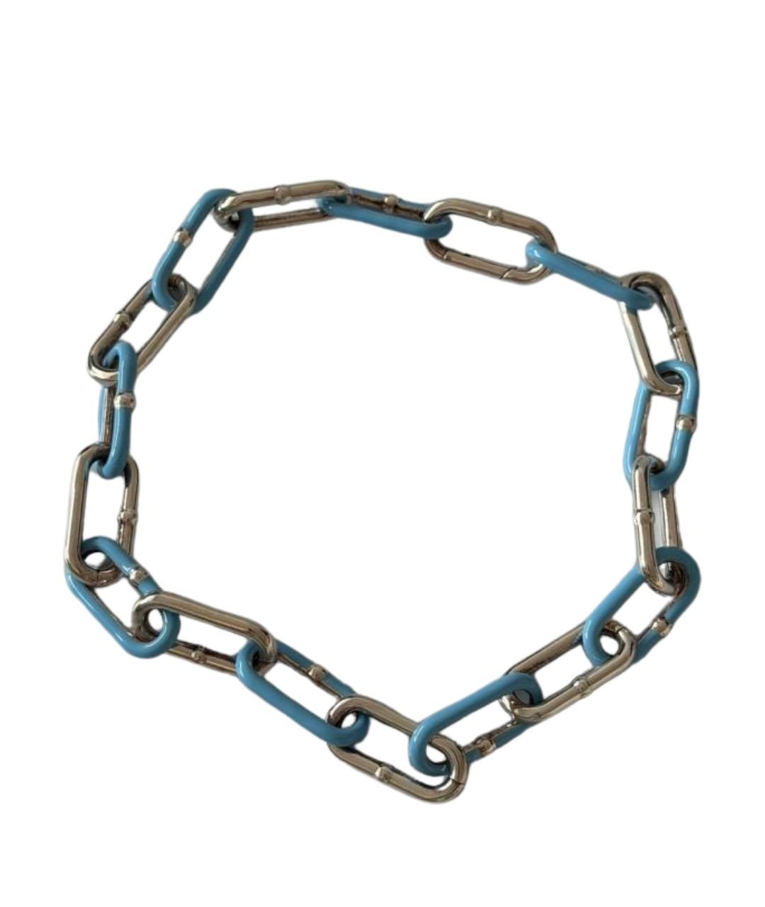 BOTTEGA VENETA Серебряное серебряное колье, фото 7