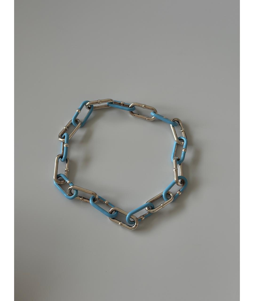 BOTTEGA VENETA Серебряное серебряное колье, фото 6