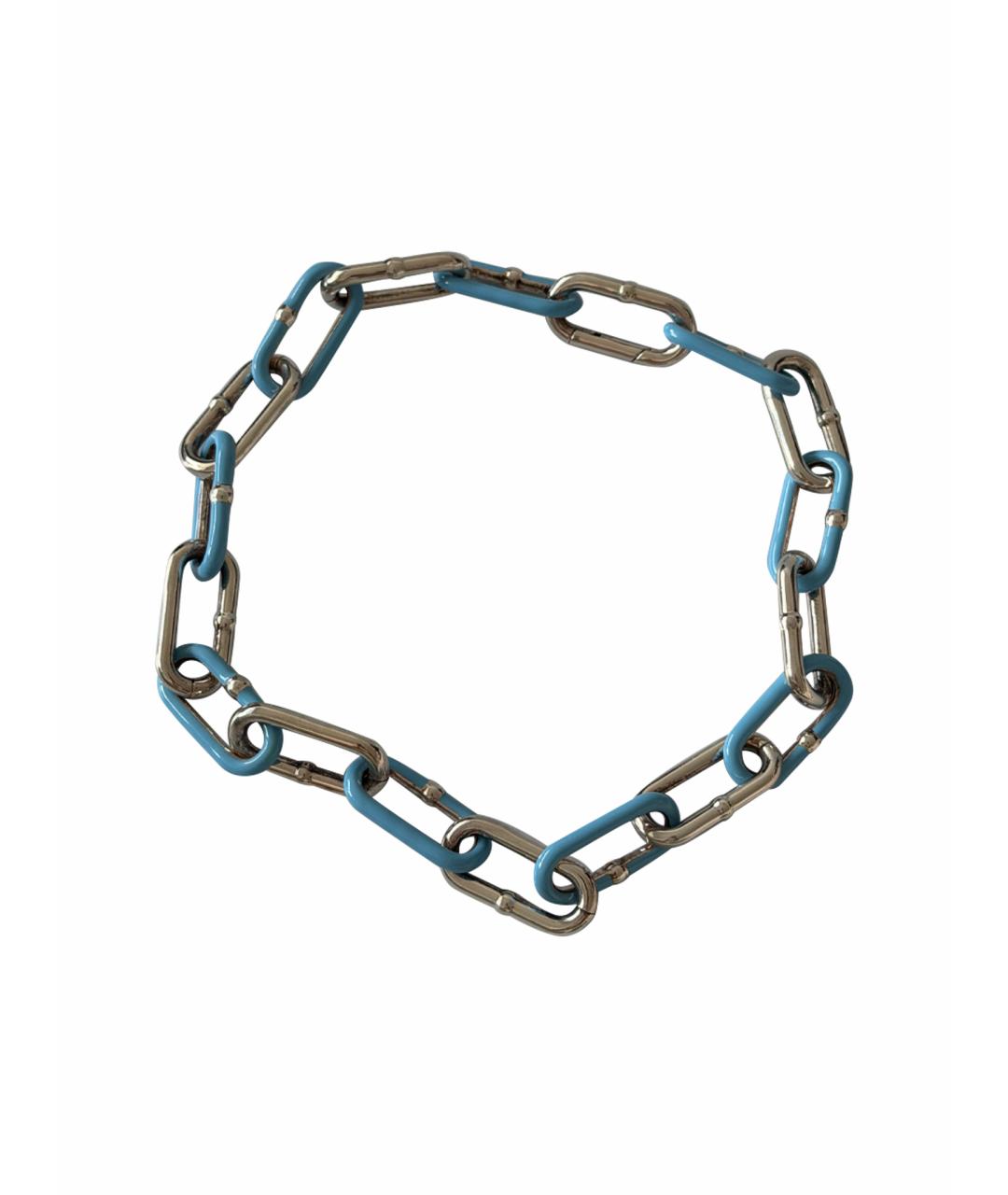 BOTTEGA VENETA Серебряное серебряное колье, фото 1