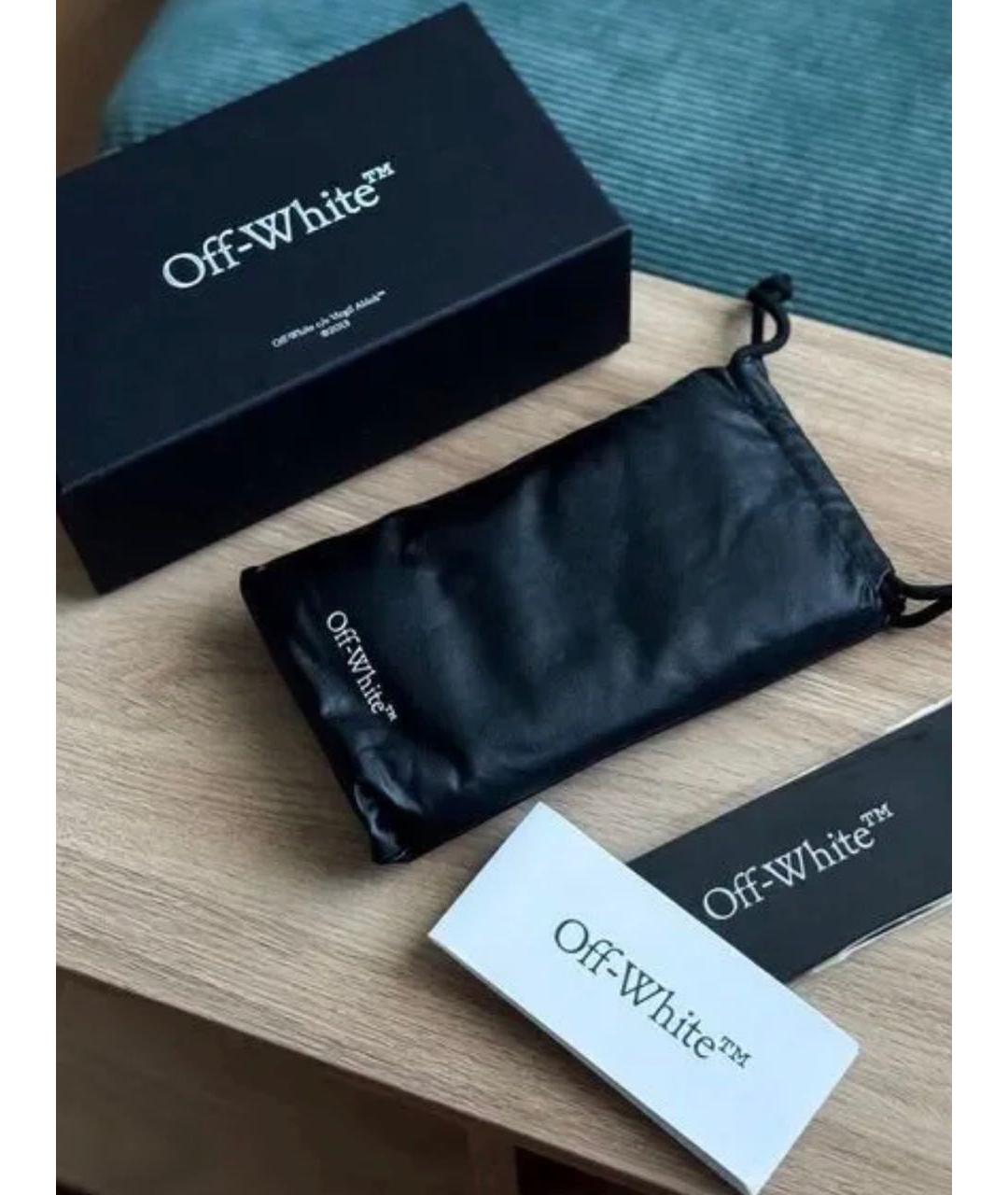 OFF-WHITE Черные пластиковые солнцезащитные очки, фото 4