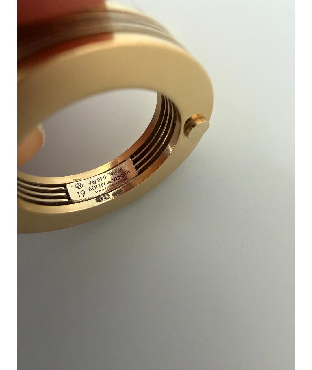 BOTTEGA VENETA Золотое серебряное кольцо, фото 3