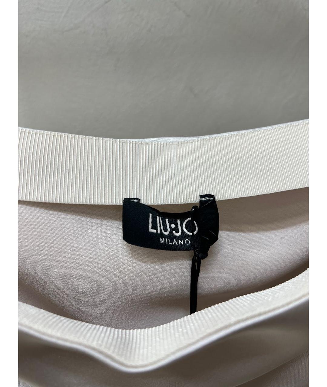 LIU JO Серебряная полиэстеровая юбка миди, фото 3