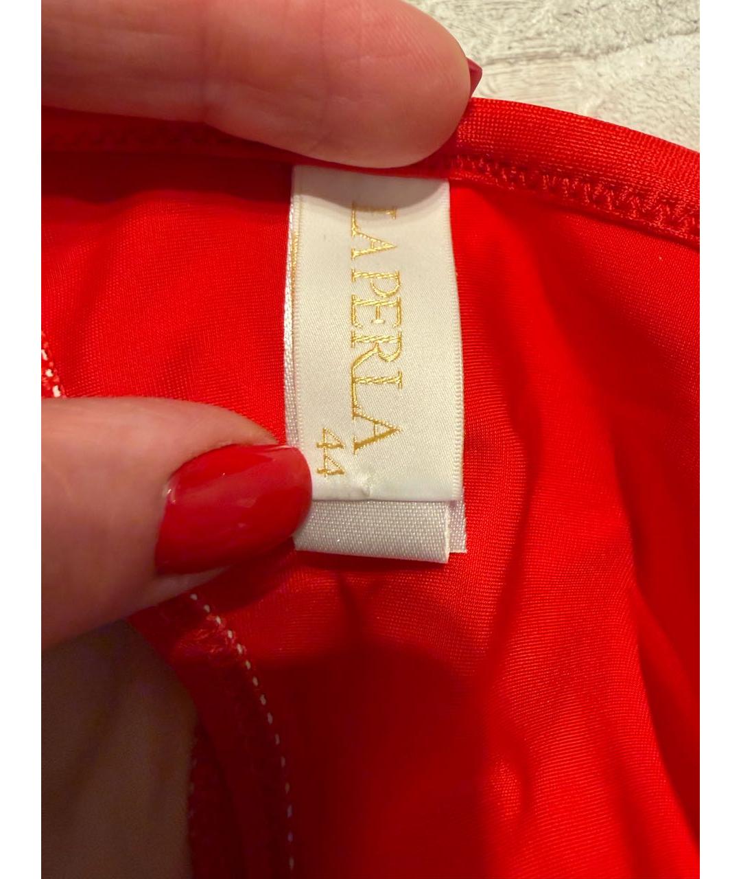 LA PERLA Красный полиамидовый купальник, фото 4