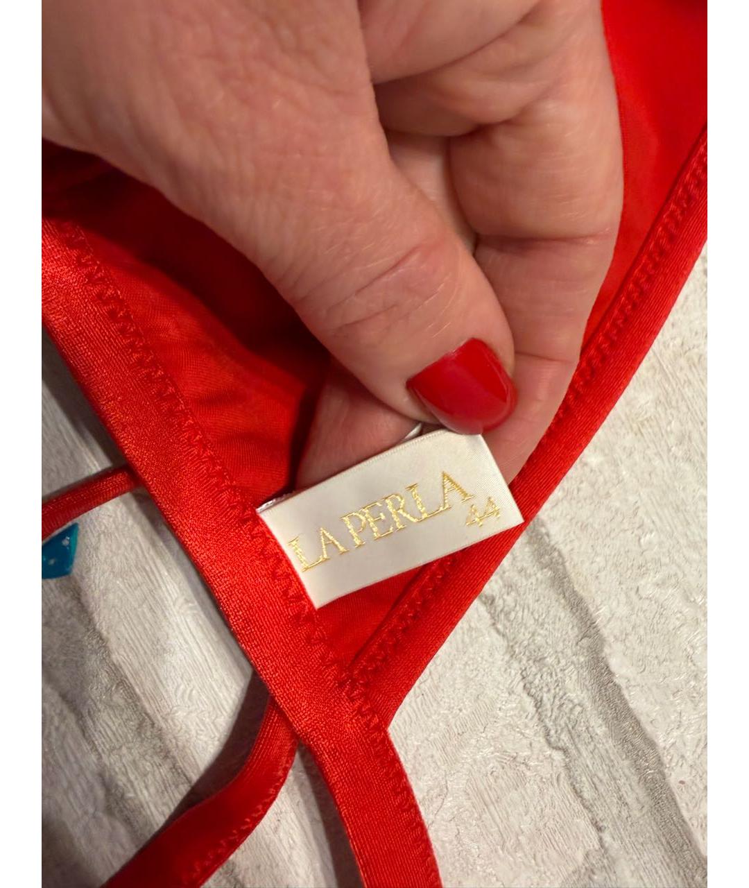 LA PERLA Красный полиамидовый купальник, фото 6