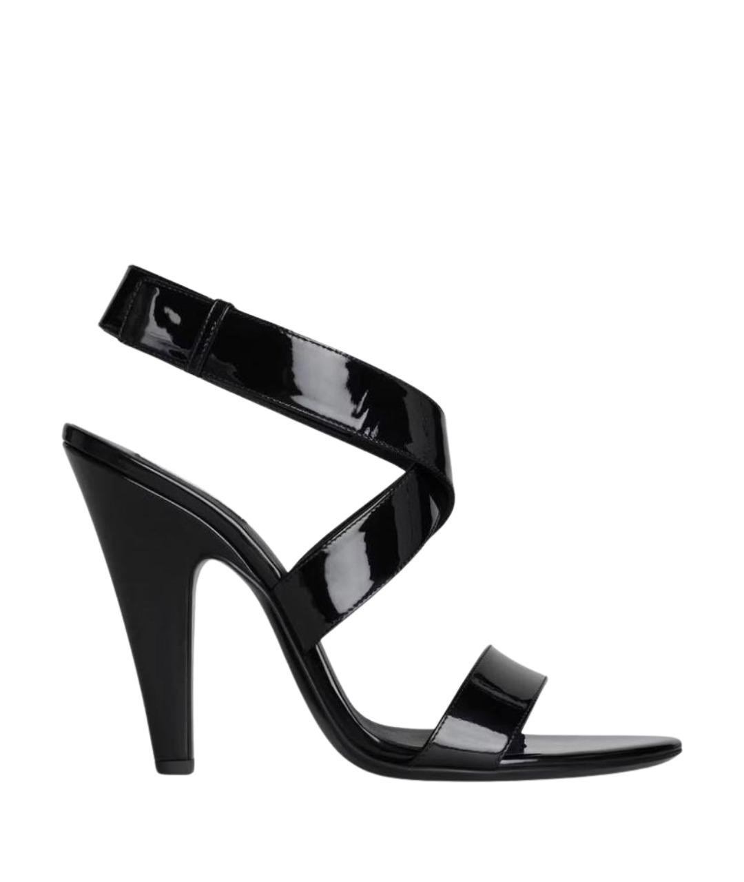 ALAIA Черные кожаные босоножки, фото 1