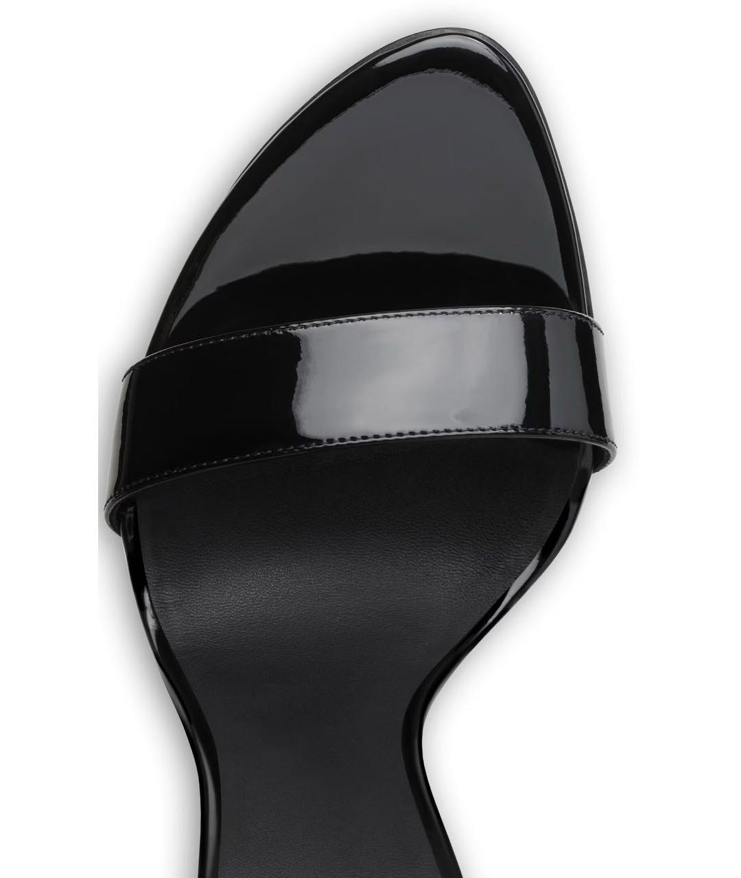 ALAIA Черные кожаные босоножки, фото 4