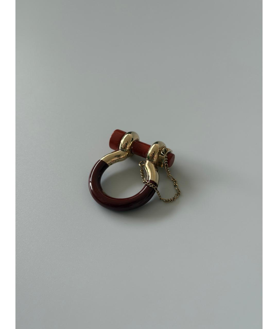 BOTTEGA VENETA Коричневое серебряное кольцо, фото 5