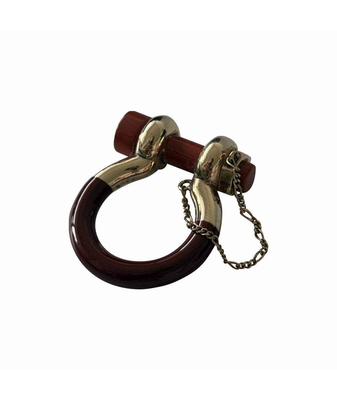 BOTTEGA VENETA Коричневое серебряное кольцо, фото 1