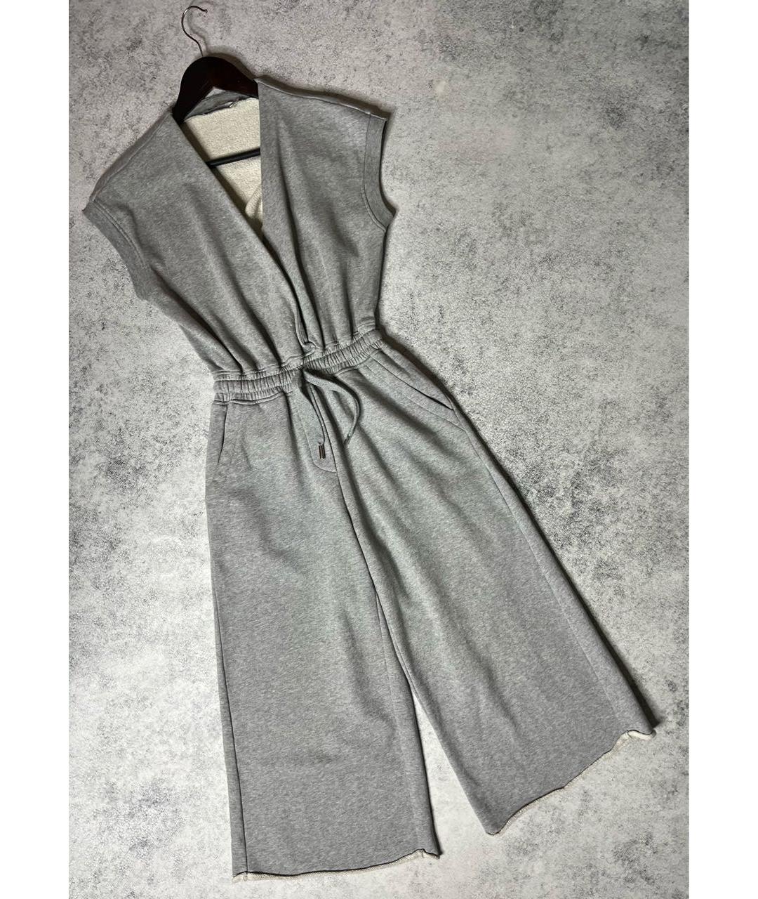 T BY ALEXANDER WANG Серый хлопковый комбинезон, фото 9