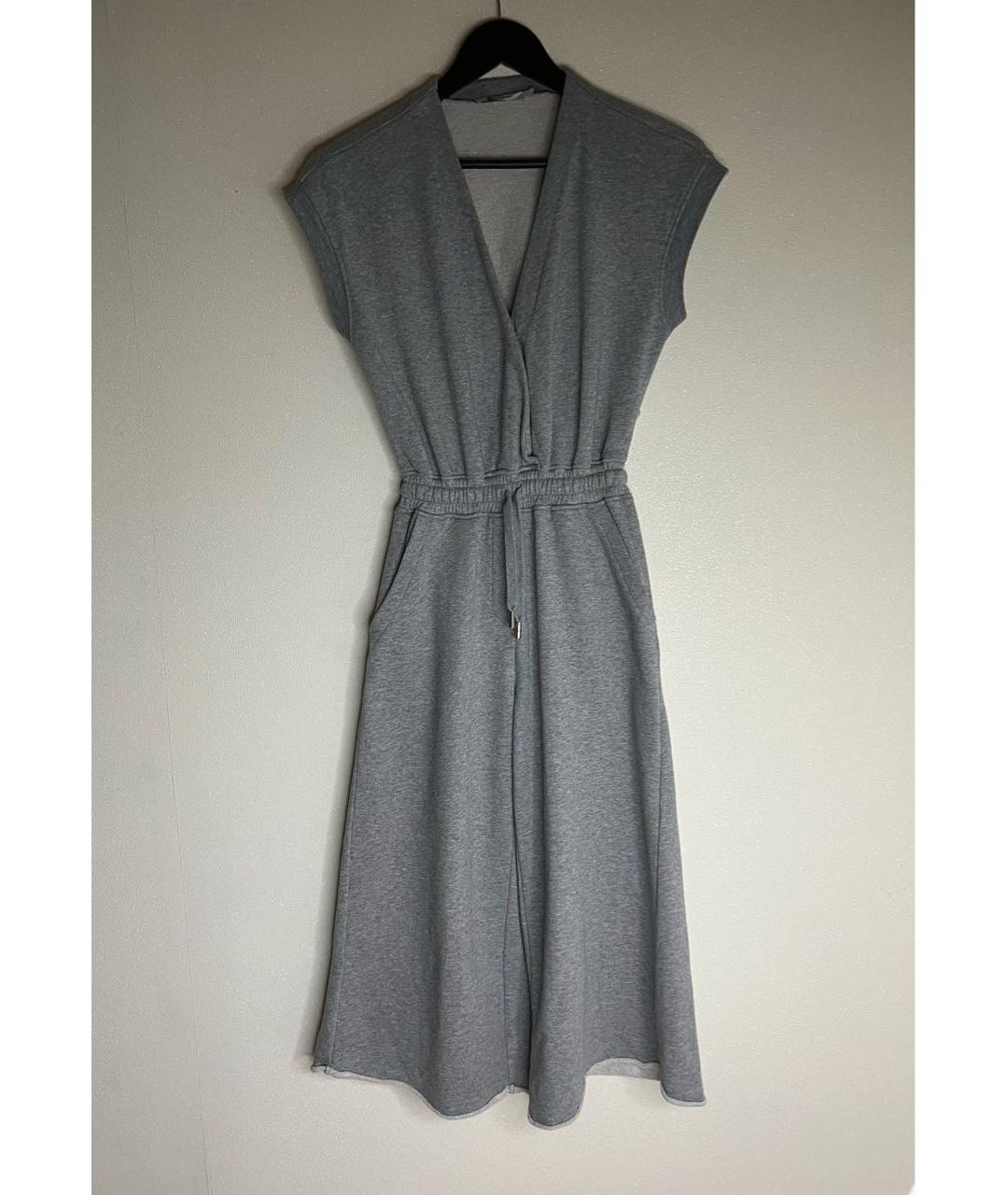 T BY ALEXANDER WANG Серый хлопковый комбинезон, фото 4