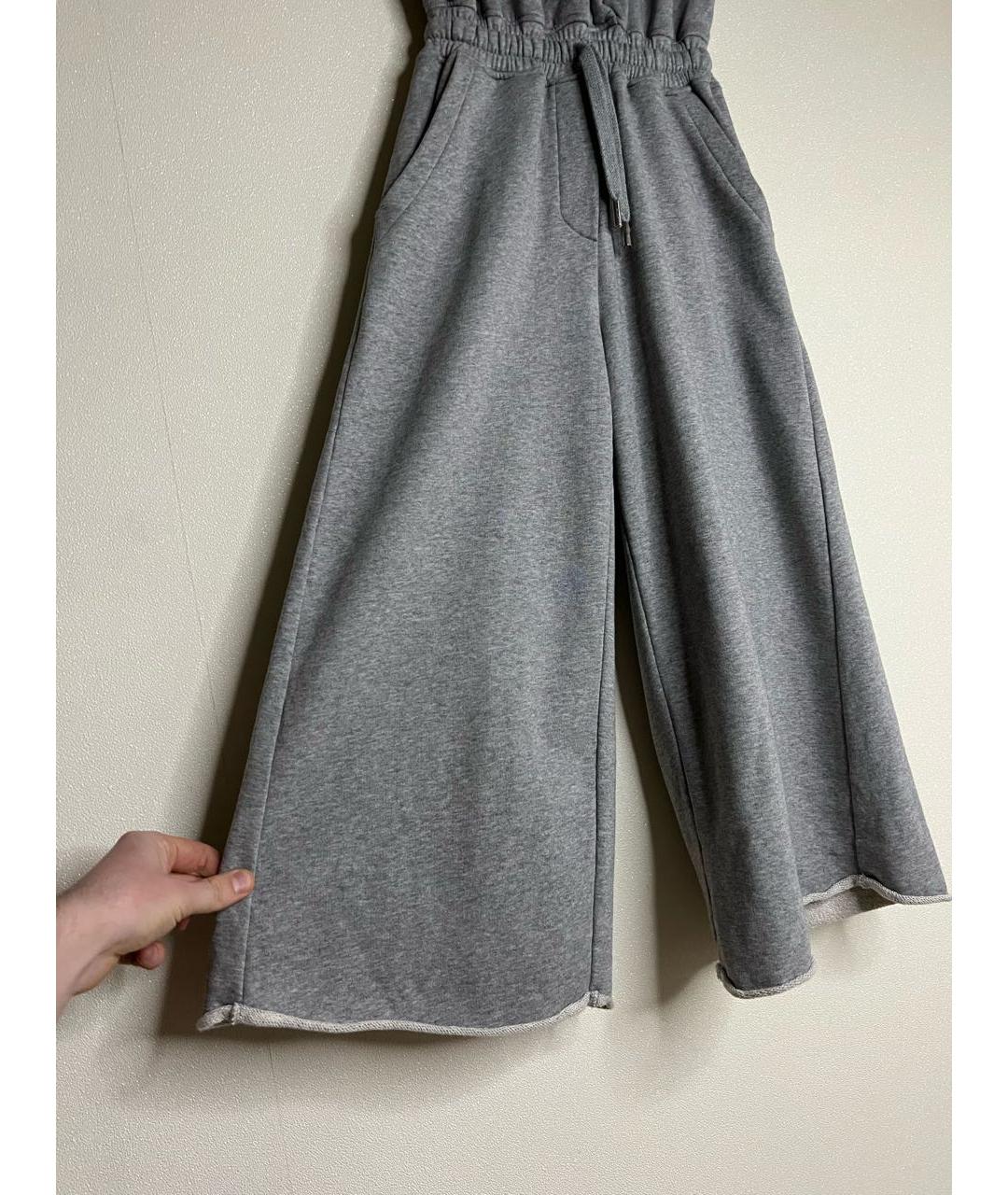 T BY ALEXANDER WANG Серый хлопковый комбинезон, фото 6