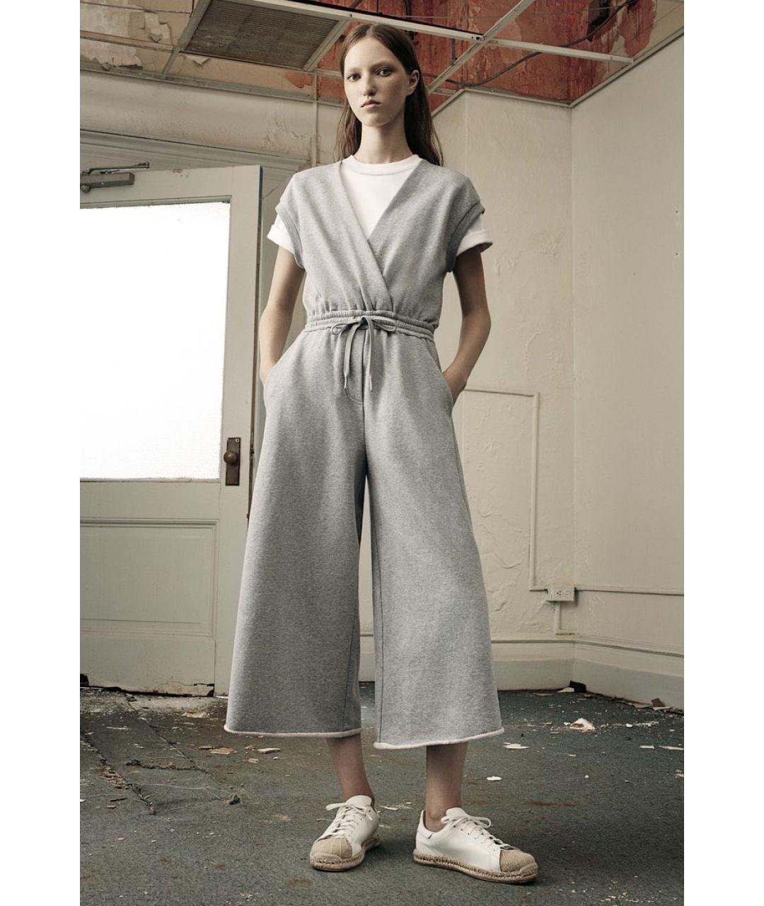 T BY ALEXANDER WANG Серый хлопковый комбинезон, фото 2