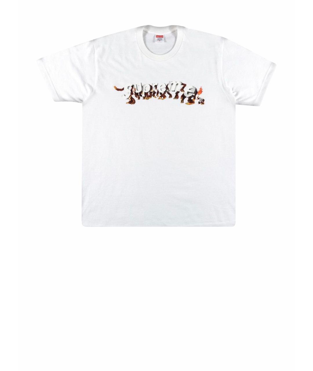 SUPREME Белая хлопковая футболка, фото 1