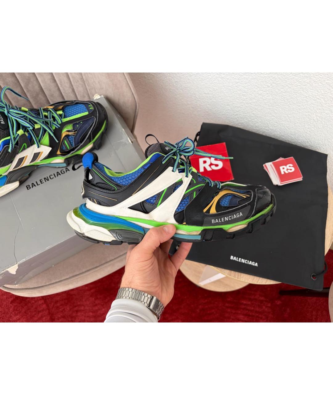 BALENCIAGA Мульти кожаные низкие кроссовки / кеды, фото 9