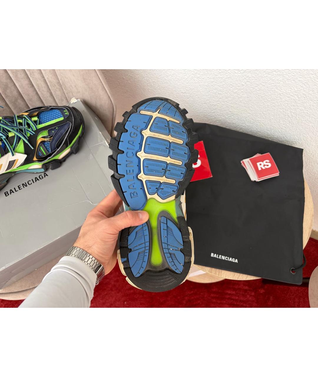 BALENCIAGA Мульти кожаные низкие кроссовки / кеды, фото 5