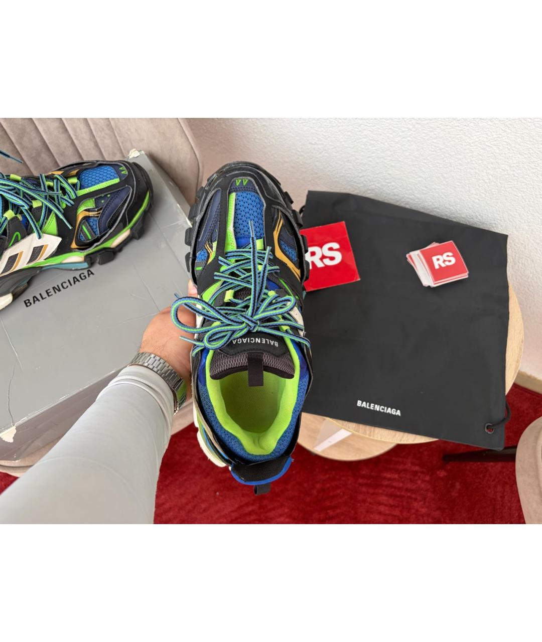 BALENCIAGA Мульти кожаные низкие кроссовки / кеды, фото 3