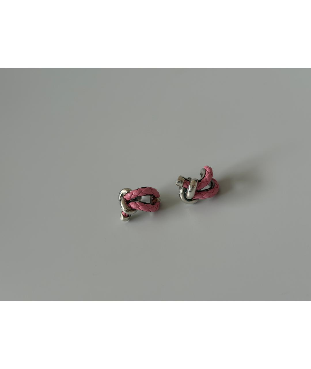 BOTTEGA VENETA Розовые серебряные серьги, фото 5