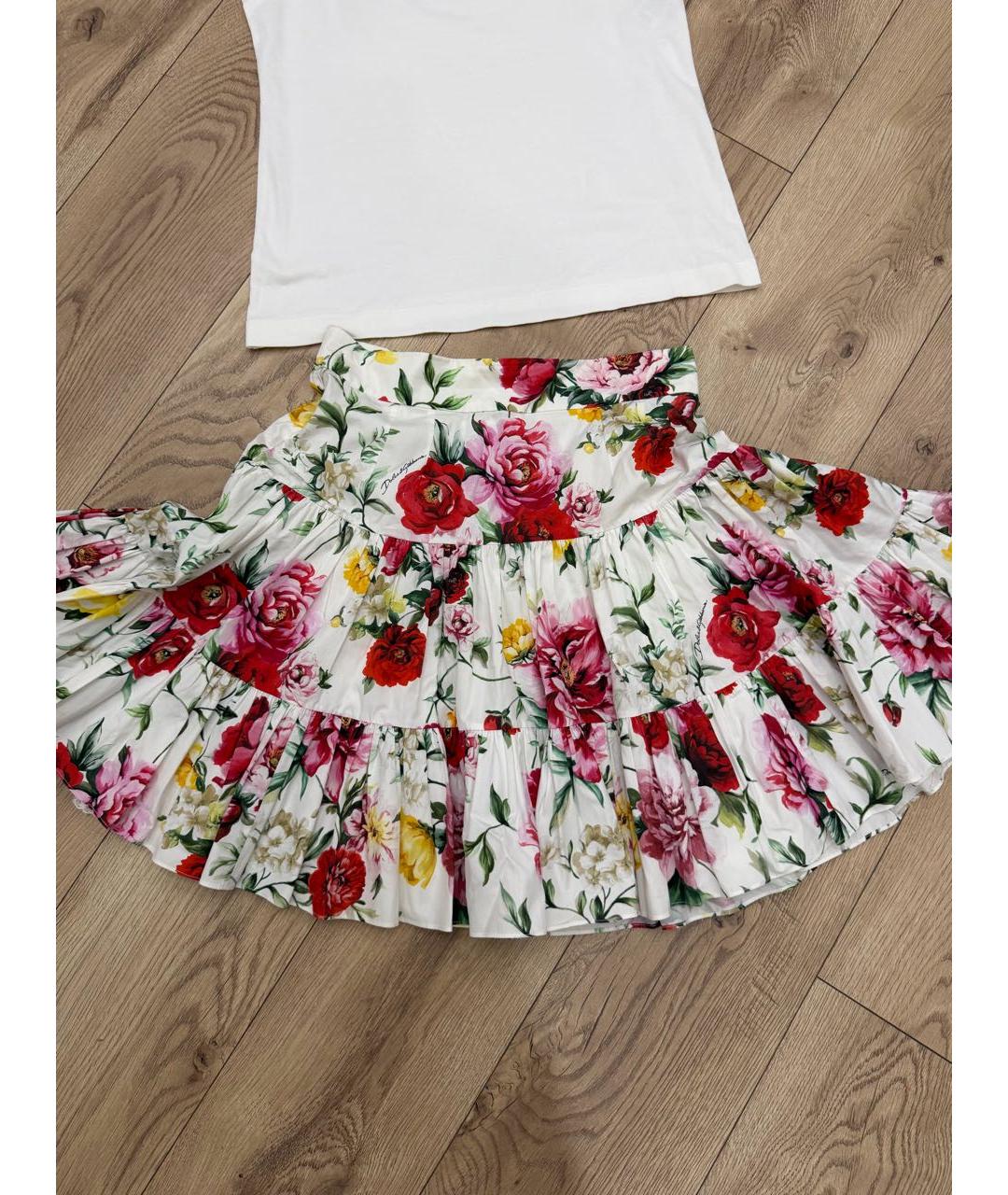 DOLCE&GABBANA Мульти хлопковый костюм с юбками, фото 7