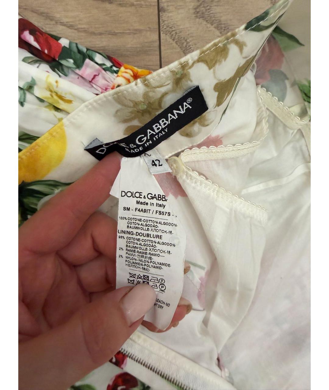 DOLCE&GABBANA Мульти хлопковый костюм с юбками, фото 5