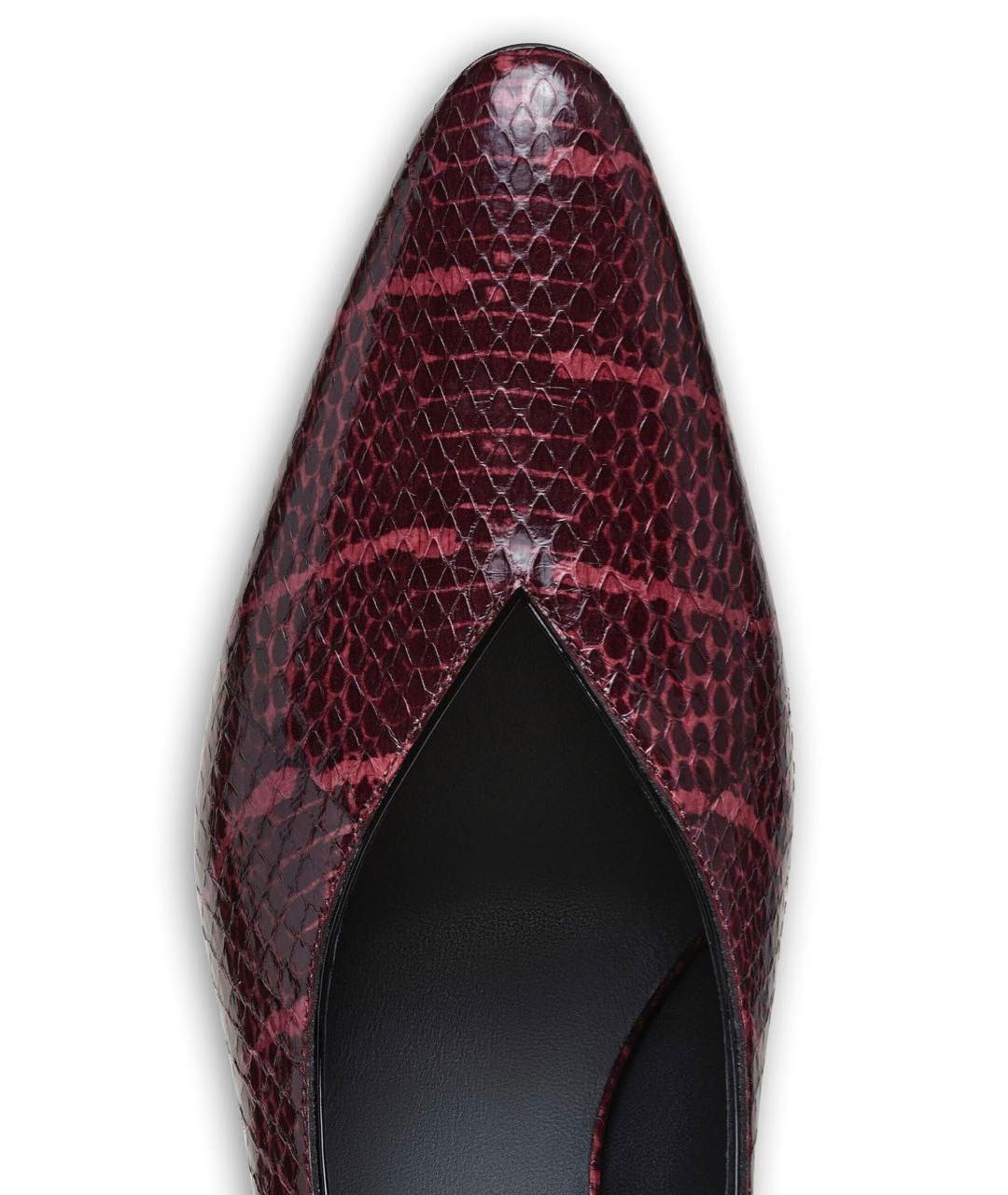 ALAIA Бордовые кожаные туфли, фото 4