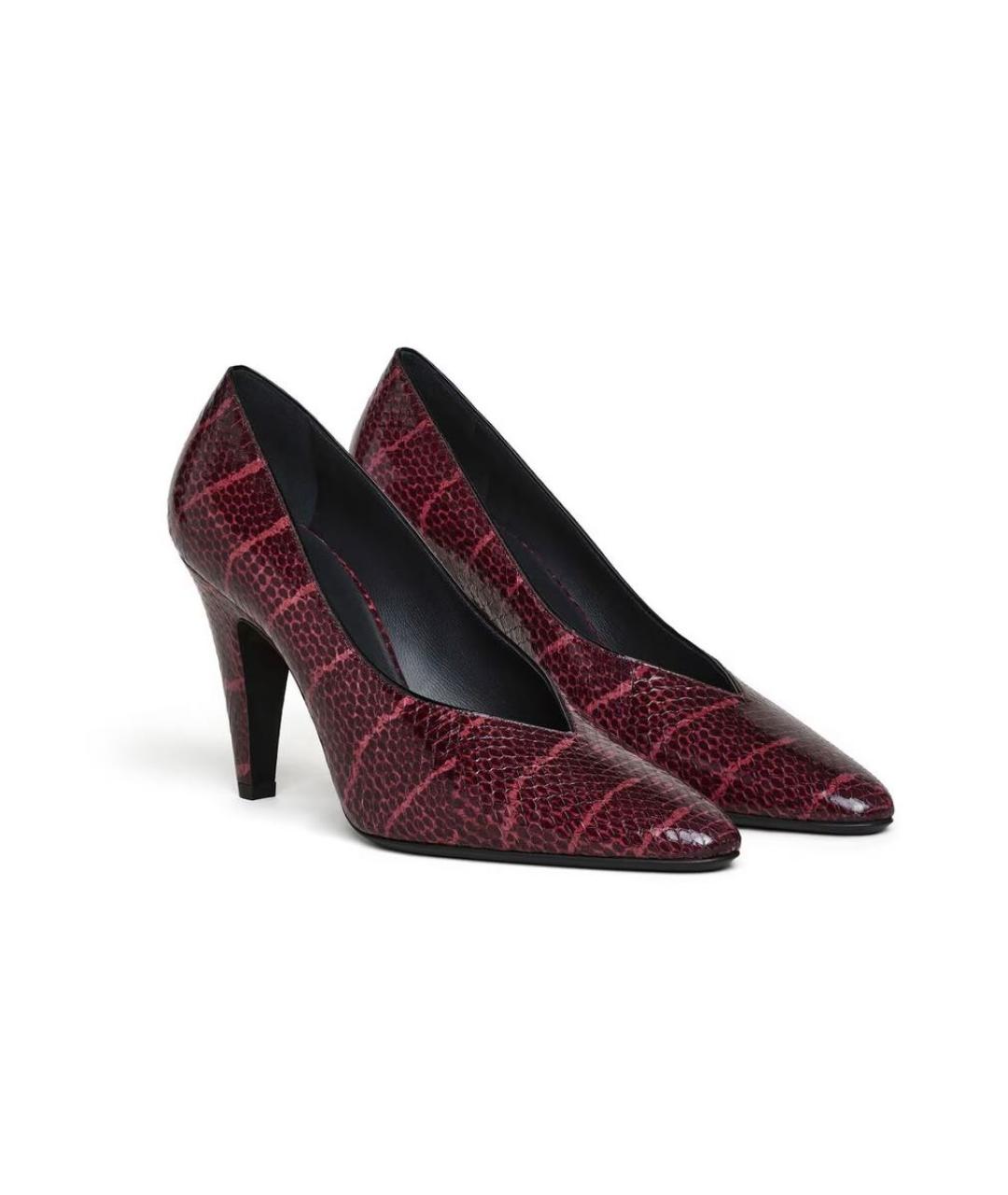 ALAIA Бордовые кожаные туфли, фото 2