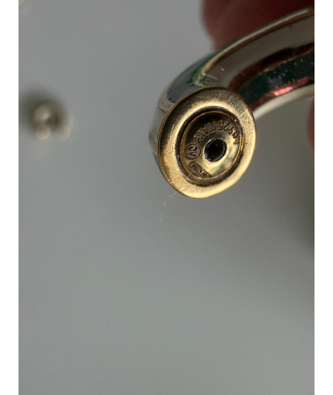 BOTTEGA VENETA Золотые серебряные серьги, фото 4