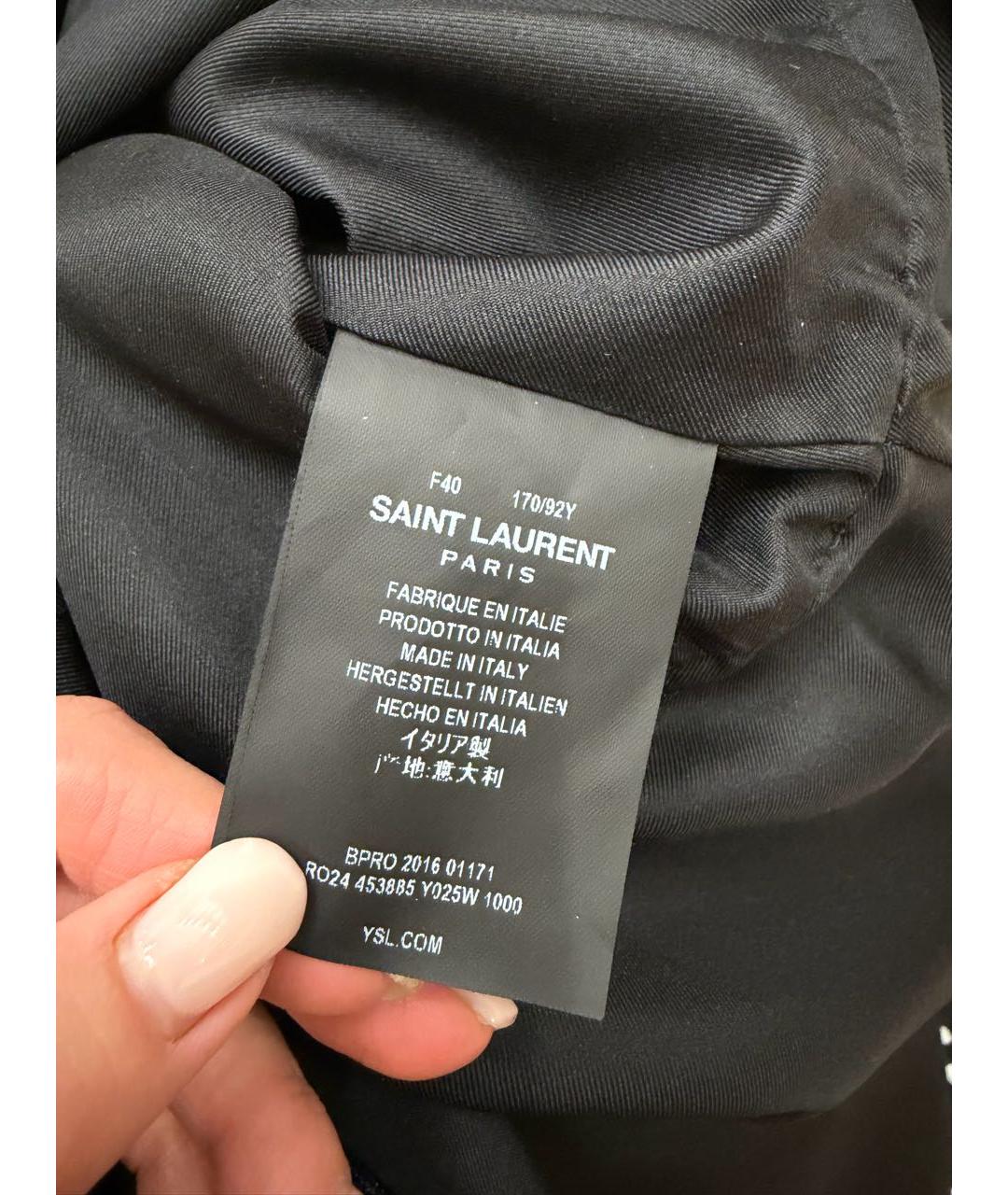 SAINT LAURENT Черное бархатное коктейльное платье, фото 5