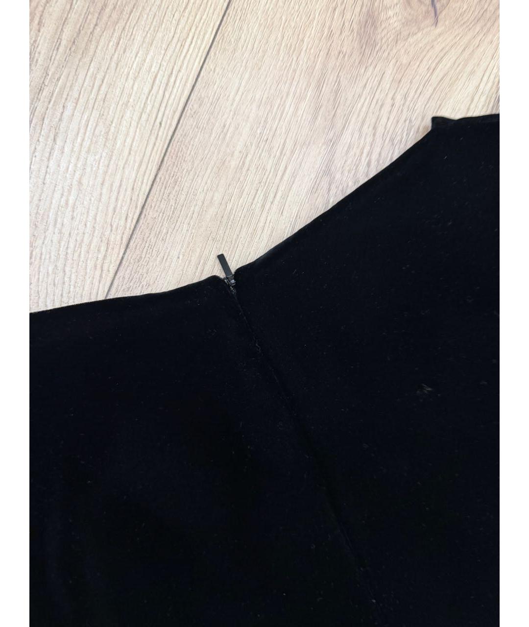 SAINT LAURENT Черное бархатное коктейльное платье, фото 6