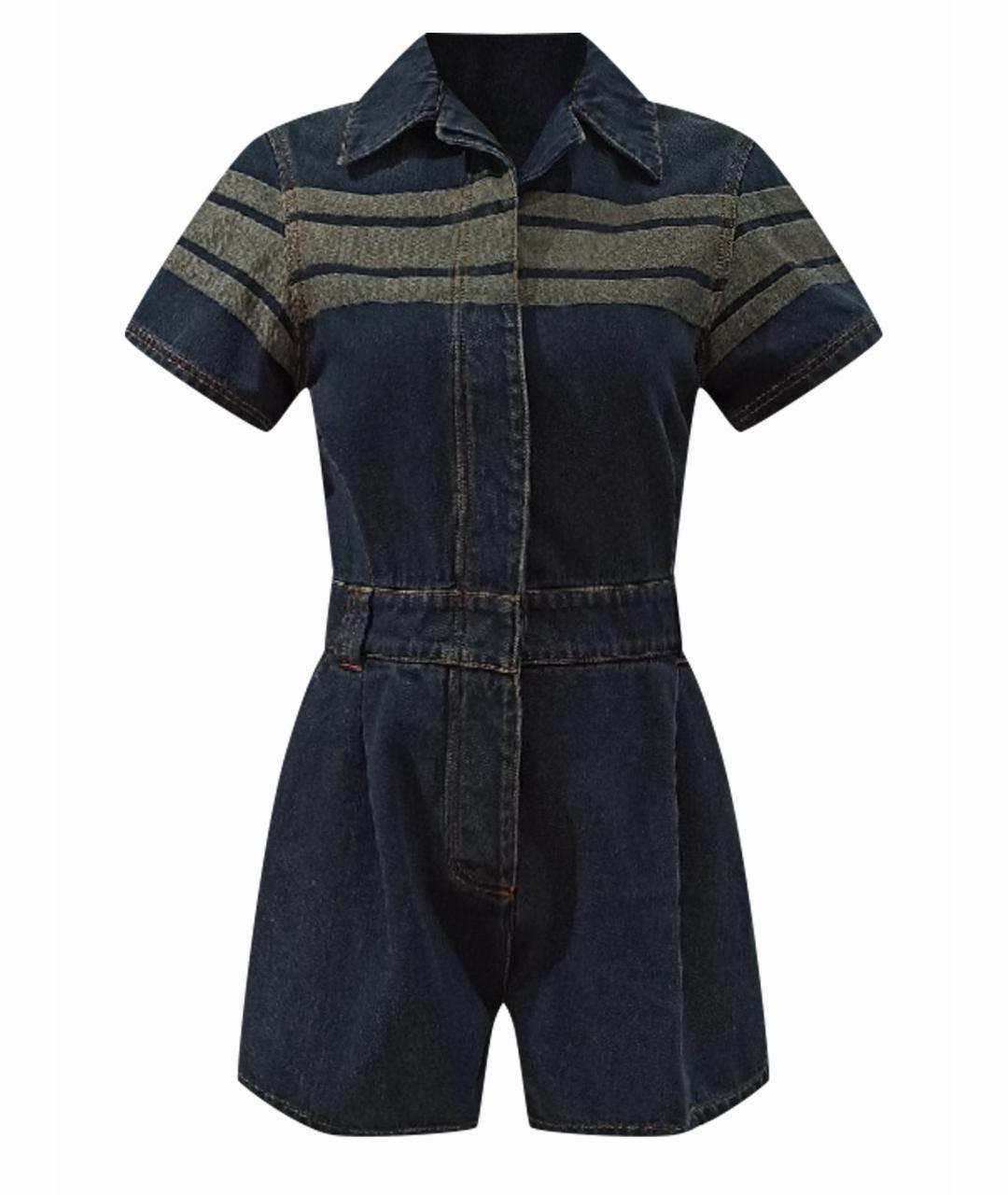 CHRISTIAN DIOR Темно-синий хлопковый комбинезон, фото 6