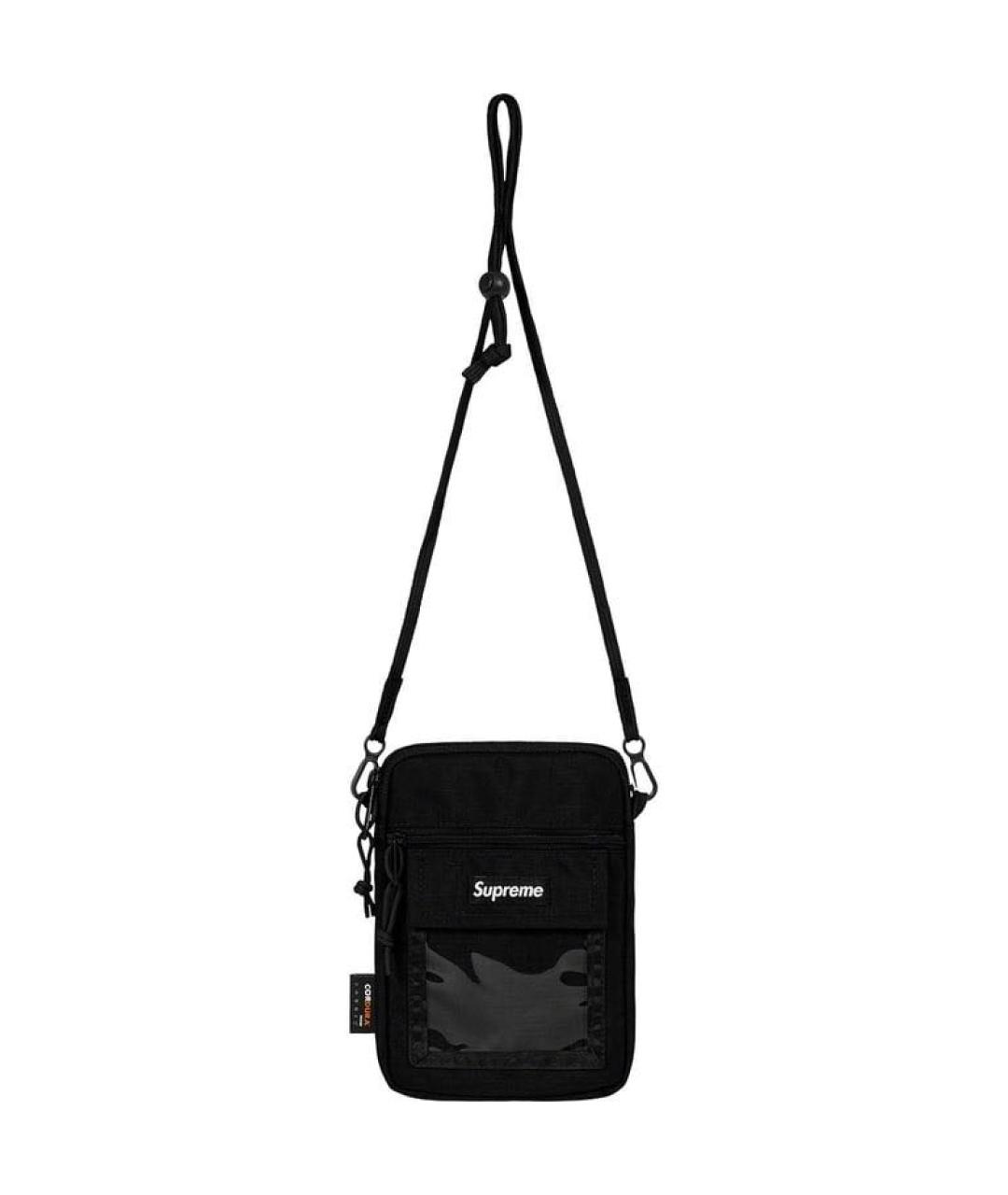 SUPREME Черная синтетическая сумка на плечо, фото 4