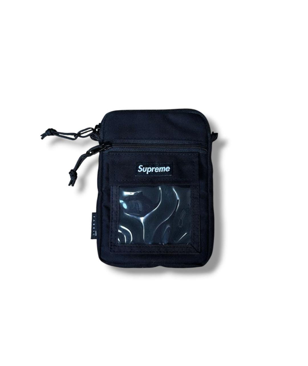 SUPREME Черная синтетическая сумка на плечо, фото 6
