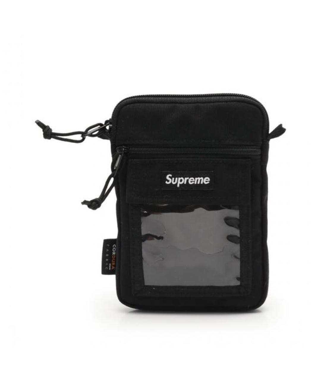 SUPREME Черная синтетическая сумка на плечо, фото 3