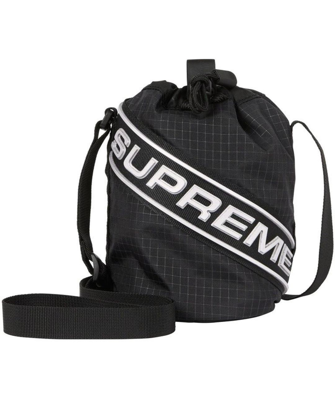 SUPREME Черная синтетическая сумка на плечо, фото 7