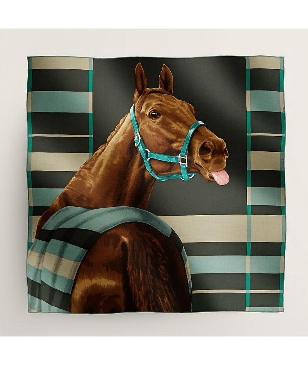 HERMES Мульти кашемировый платок, фото 2