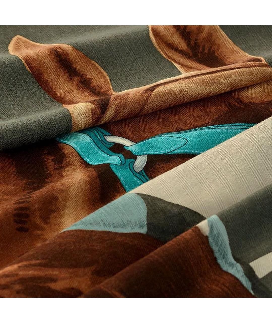 HERMES Мульти кашемировый платок, фото 3